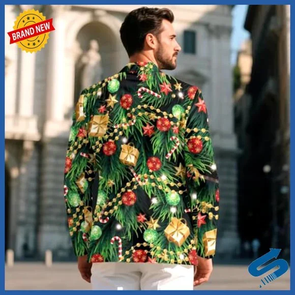 Men's Slim Fit Blazer Lightweight Polyester One Button Sport Coat